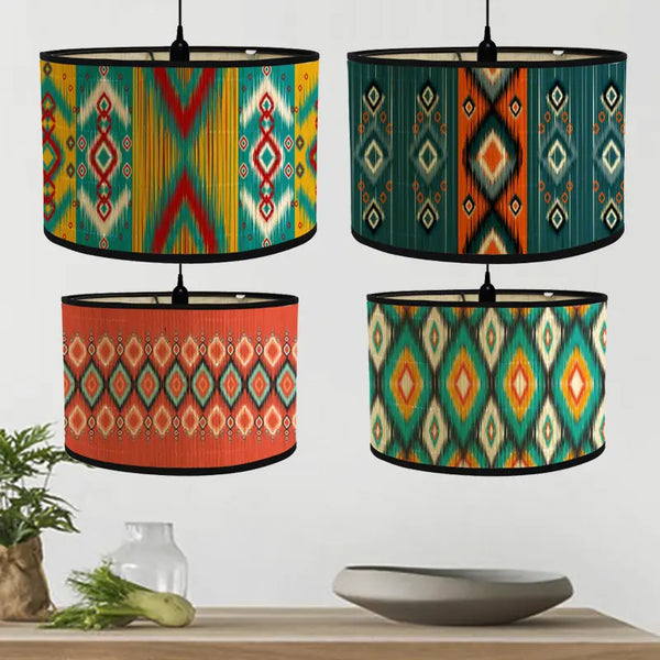 Artisan Global Geometric Drum Lamp Shade