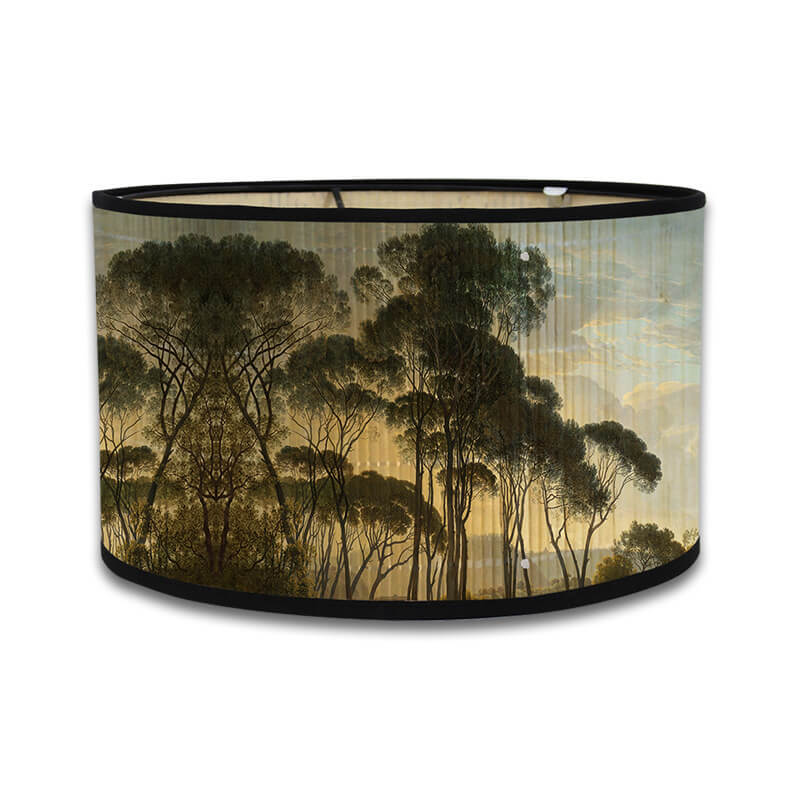 Handcrafted Bamboo Lamp Shade with Vintage Floral Bird Design – Shade Only - widebamboo