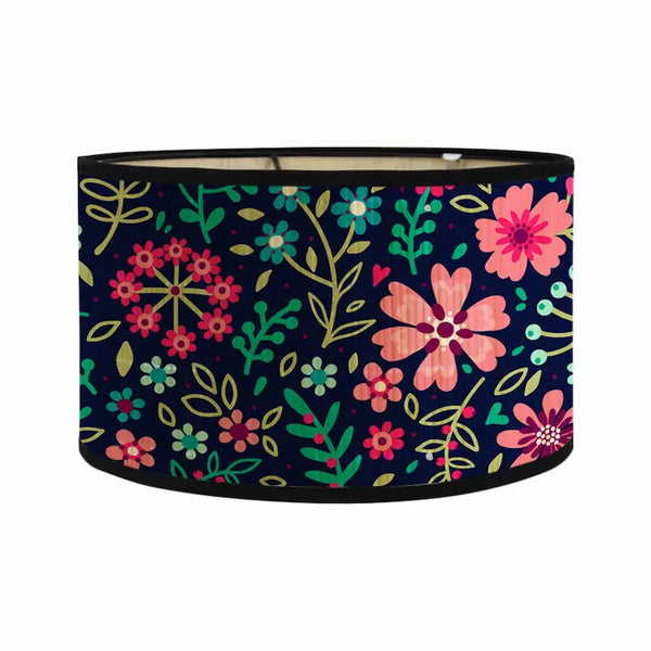 Eclectic Floral Lamp Shade | Statement Folk & Retro Botanical Prints