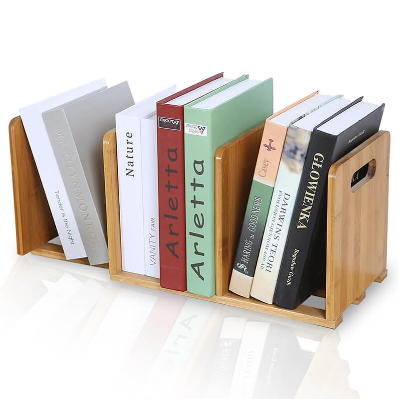 Expandable Bamboo Desktop Bookshelf Organizer-Scene picture2