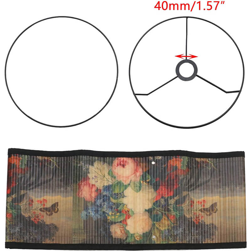 Vintage Floral Printed Lamp Shade inside size
