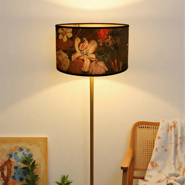 Vintage Floral Bamboo Lamp Shade