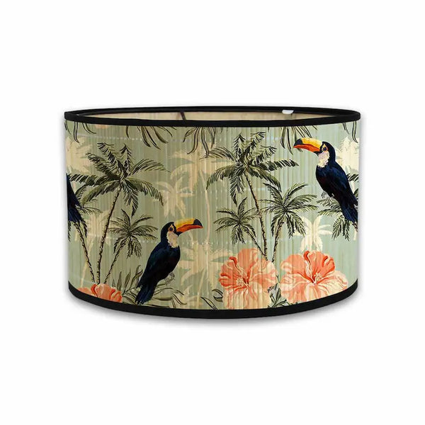 Vintage Jungle Toile Lamp Shade | Safari, Bird & Tropical Scene Prints