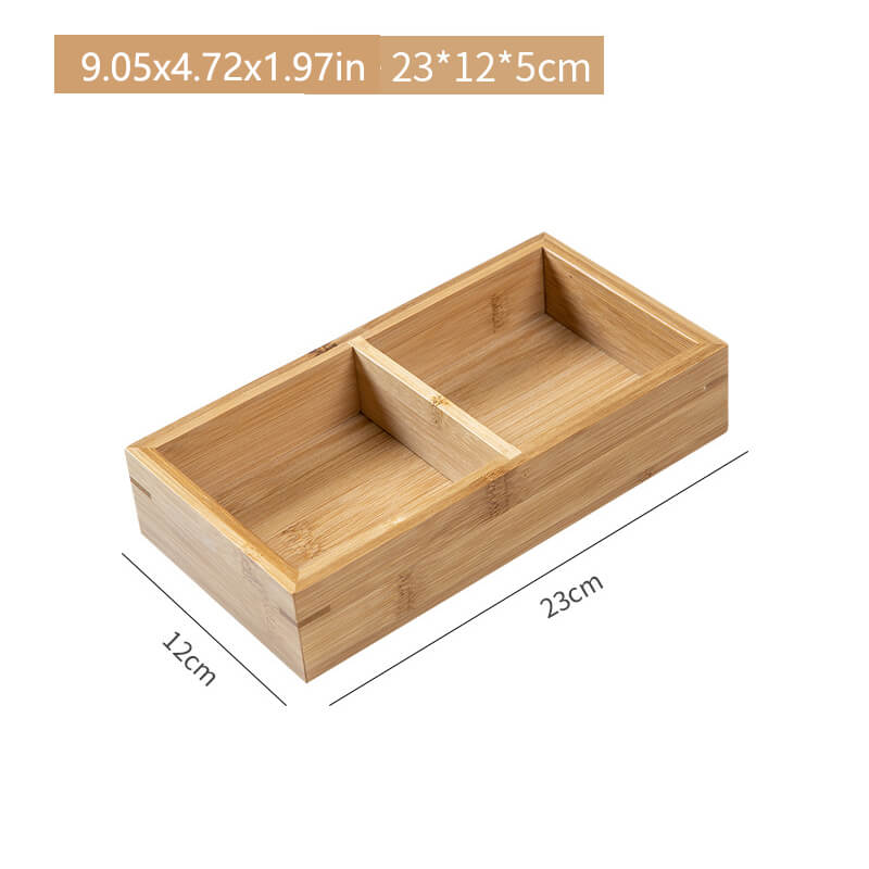 bamboo storage box - 2 grid