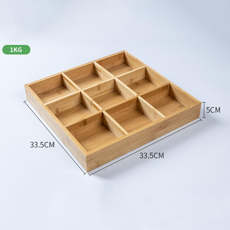 bamboo storage box 9 grid size