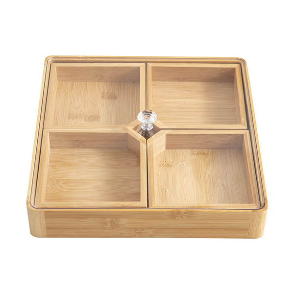 bamboo storage box with lid -square styles